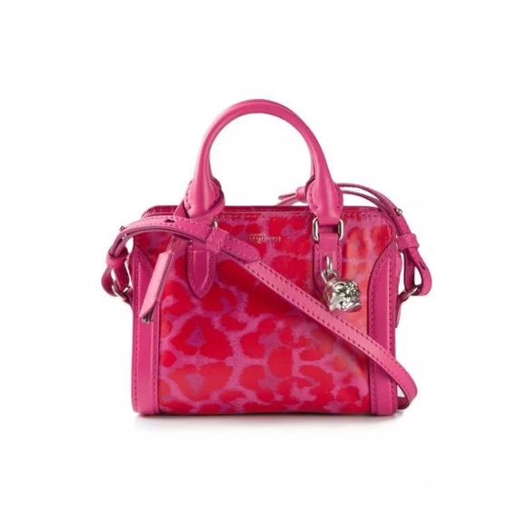 Alexander McQueen Handbags - 🔥 ALEXANDER MCQUEEN VINTAGE SMALL PADLOCK SATCHEL PINK RED LEATHER FLAME